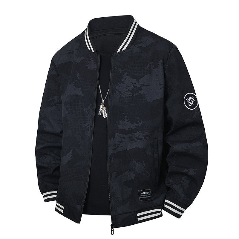 Herren Sportliche Bomberjacke mit kontrastierenden Details Drune