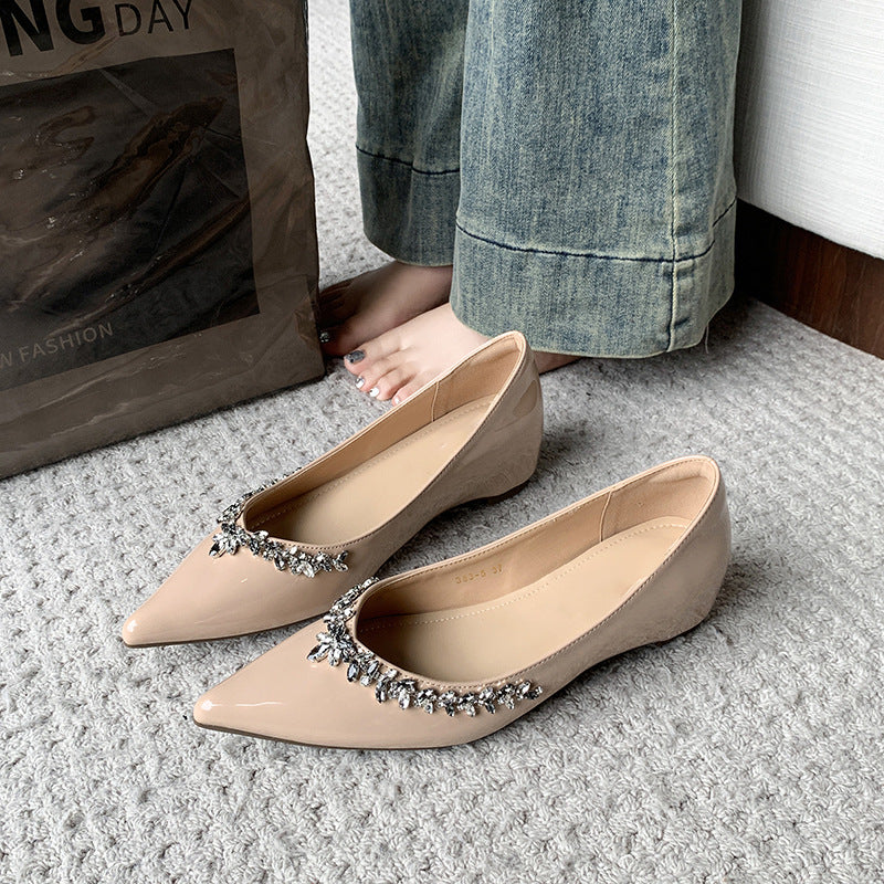 Damen elegante verarbeitete spitze Ballerinas Drune