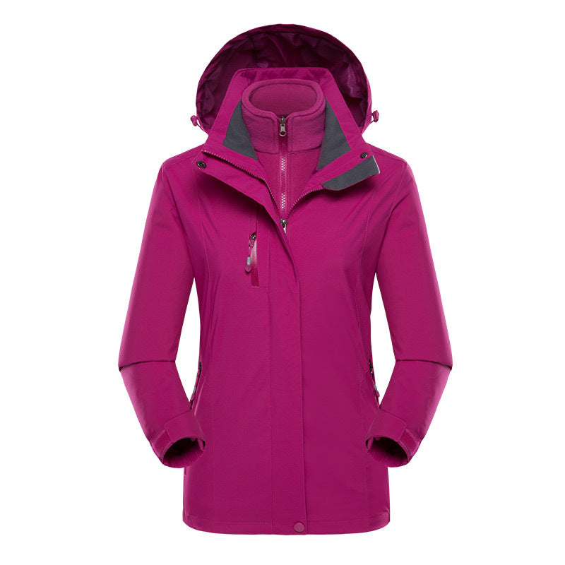 Herren Softshell-Parka mit herausnehmbarer Fleece-Innenjacke und verstellbarer Kapuze Drune