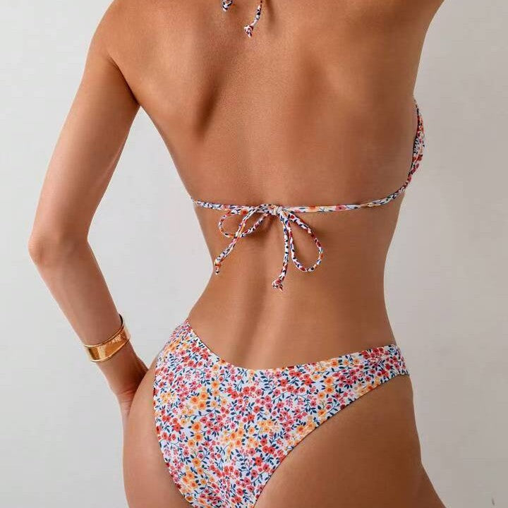 Damen Triangel-Bikini mit floralem Design Drune