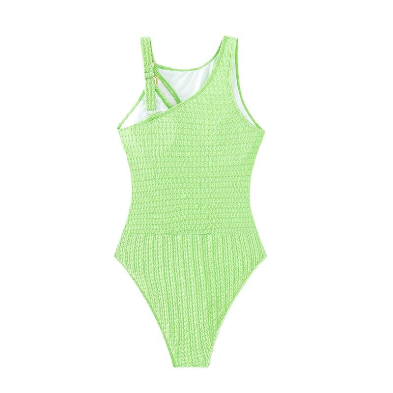 Damen Einteiliger Badeanzug mit kunstvollem Cut-Out und goldenen Akzenten Drune