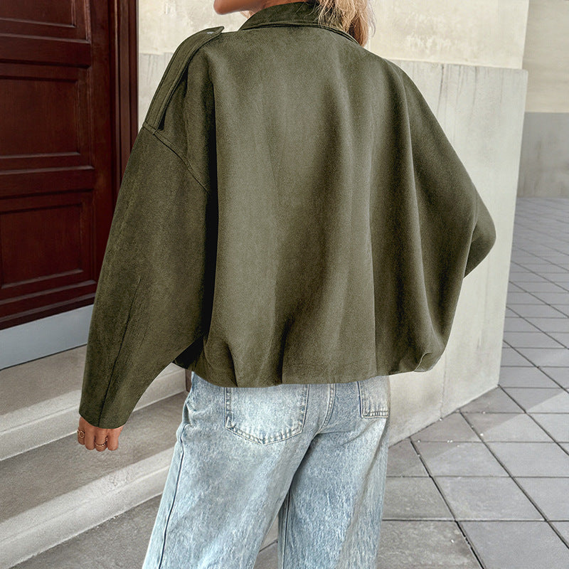 Damen lässige Oversized-Jacke aus hochwertigem Material mit luxuriösem Schnitt Drune
