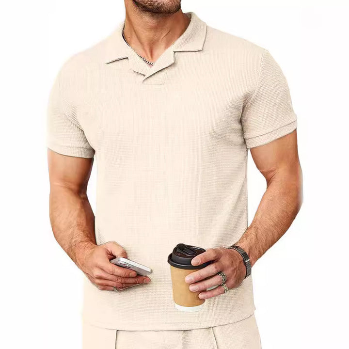 Herren Polohemd mit strukturiertem Gewebe Drune