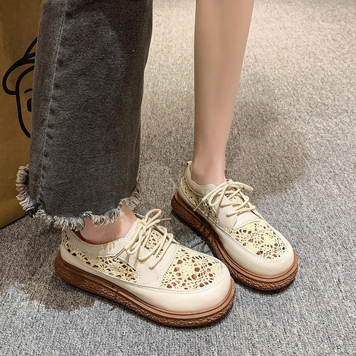 Damen Komfortable Freizeit Sneakers mit atmungsaktiver Oberflächenstruktur Drune