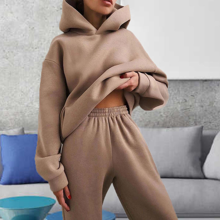 Damen Oversized Hoodie und Jogginghose Set Drune