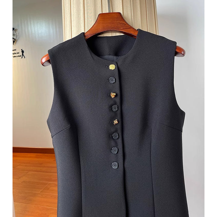 Damen Stilvolle ärmellose Blazer-Weste Drune