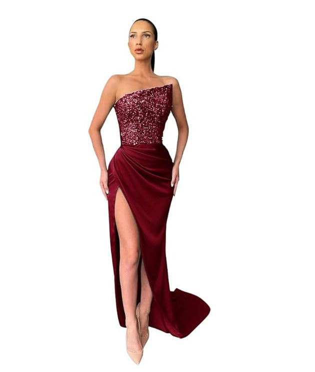 Drune | Elegantes mittellanges Abendkleid