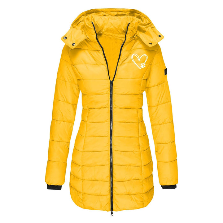 Damen gesteppte Winterjacke mit abnehmbarer Kapuze Drune