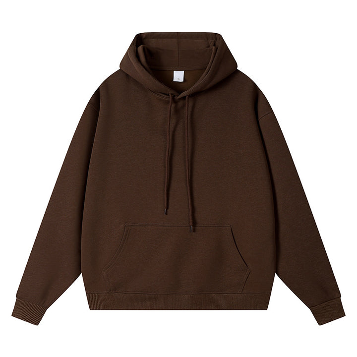 Unisex Oversize-Kapuzenpullover mit Kängurutasche und Rippbündchen Drune