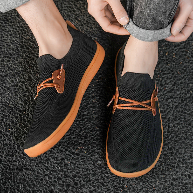 Herren nan atmungsaktiver Strick-Schlupfsneaker mit elastischem Einstieg und dämpfender Leichtsohle Drune