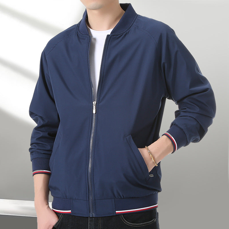 Herren leichte Trainingsjacke mit Stehkragen Drune
