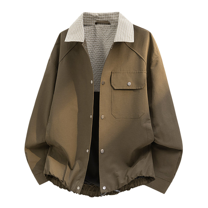 Herren Lässige Übergangsjacke mit Karomuster Drune
