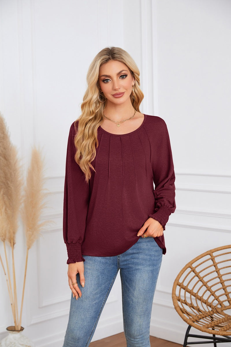 Damen Elegantes und lässiges Longsleeve-Shirt Drune