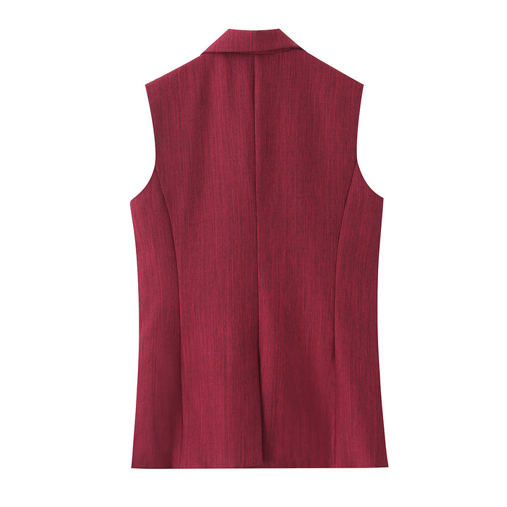 Damen Zweiteiliges Anzug-Outfit mit ärmelloser Weste und locker sitzenden Hose Drune