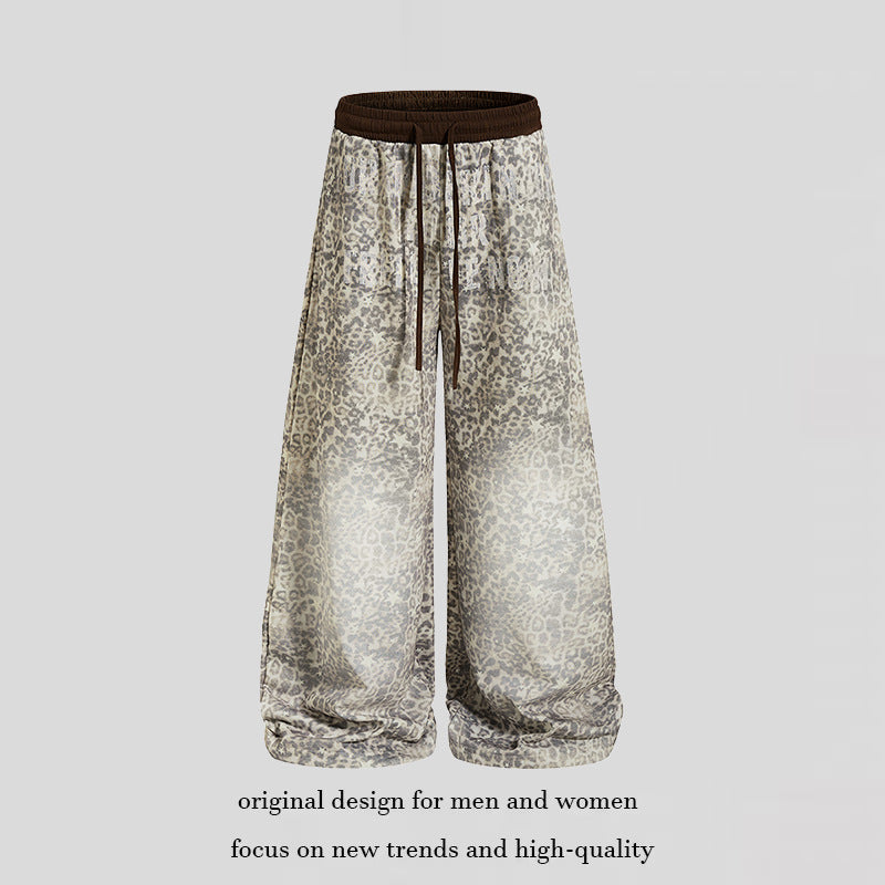 Damen Weite Palazzo-Loungehose mit Tunnelzugbund und elastischem Komfortbund Drune