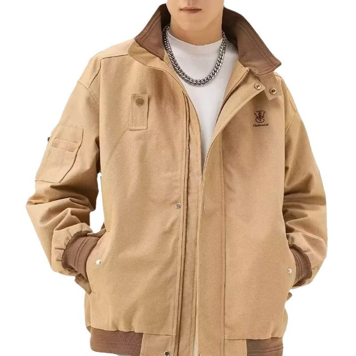 Herren robuste Arbeitsjacke mit multifunktionalen Taschen und elastischen Bündchen Drune