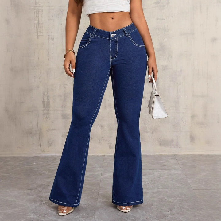 Damen Flared High-Waist Jeans Drune