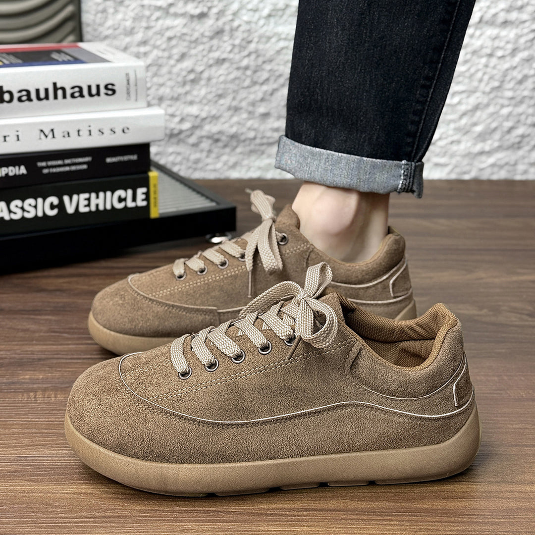 Herren Wildleder Low-Top Freizeit-Sneaker mit gepolstertem Kragen Drune