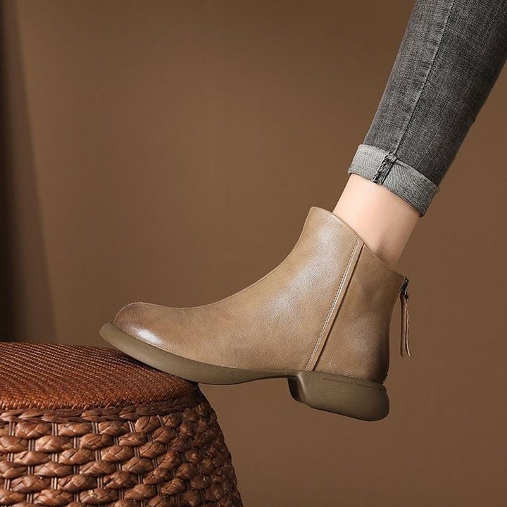Damen Elegante Ankle Boots mit Reißverschluss Drune
