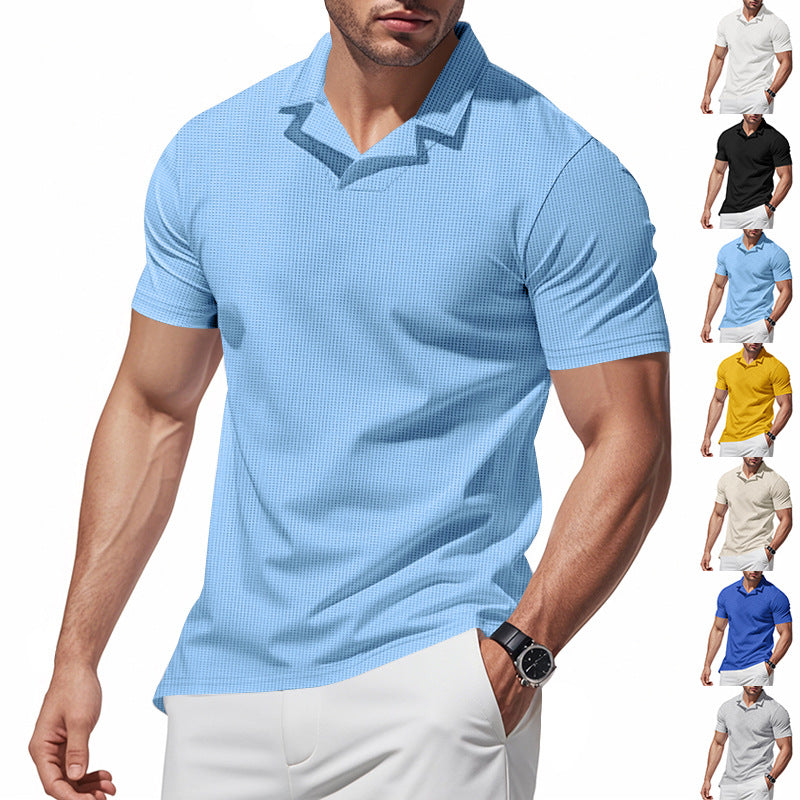 Herren Kurzarm Poloshirt mit strukturiertem Design Drune