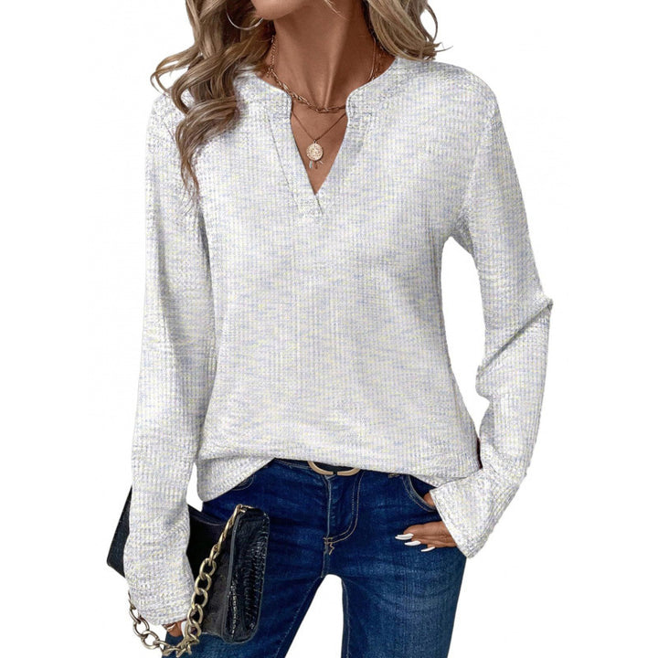 Damen Feinstrickpullover mit V-Schlitz und legerer Silhouette Drune