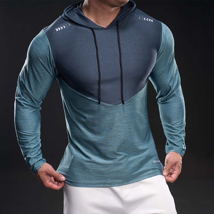 Herren Funktionelles Langarm-Hoodie für Training mit Stretch und Atmungsaktivität Drune