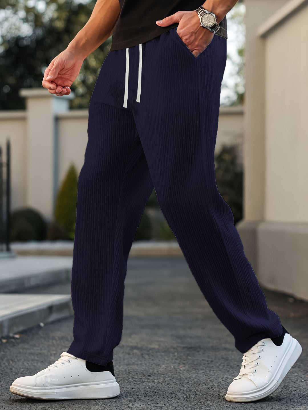 Herren Sportliche Freizeithose mit elastischem Bund und seitlichen Taschen Drune