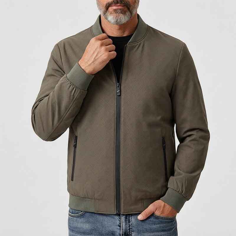Herren Sportliche Übergangsjacke mit hohem Kragen und seitlichen Reißverschlusstaschen Drune 1788242364