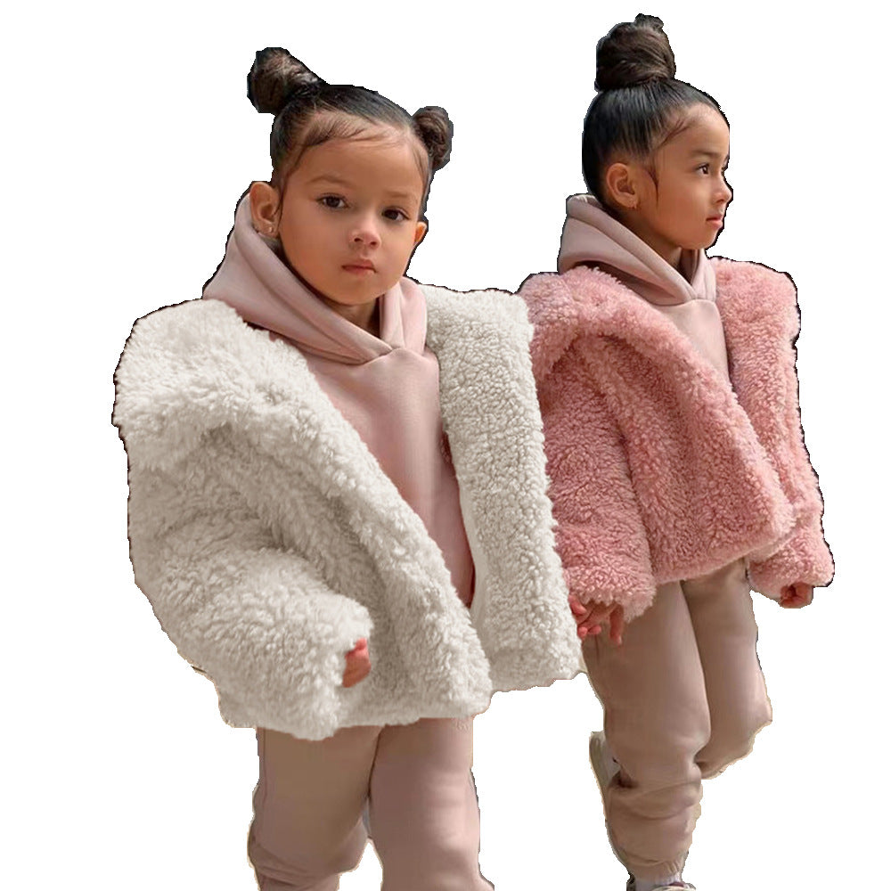 Damen Kuschelige Fleecejacke mit voluminösem Schnitt und großem Kragen Drune