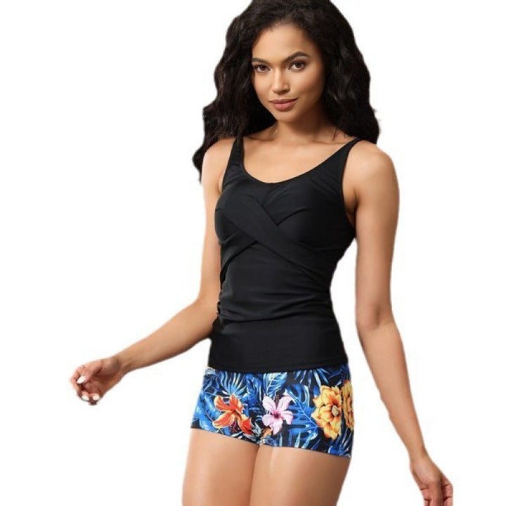 Damen High-Waist Bikini-Set mit modischem Oberteil und verstellbarem Bund Drune