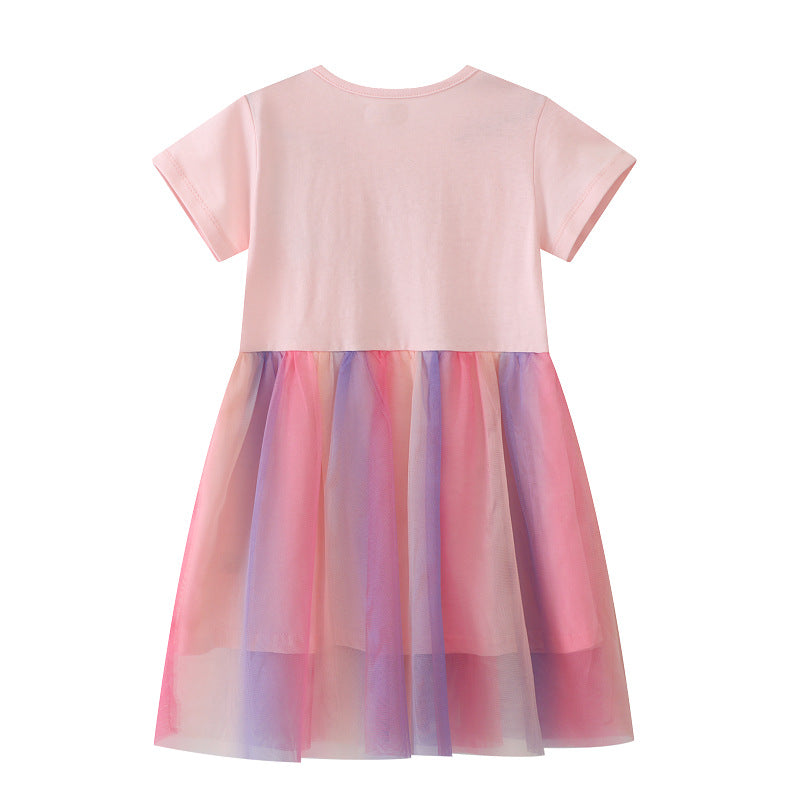 Mädchen Tüllkleid mit Ballerina-Motiv Drune