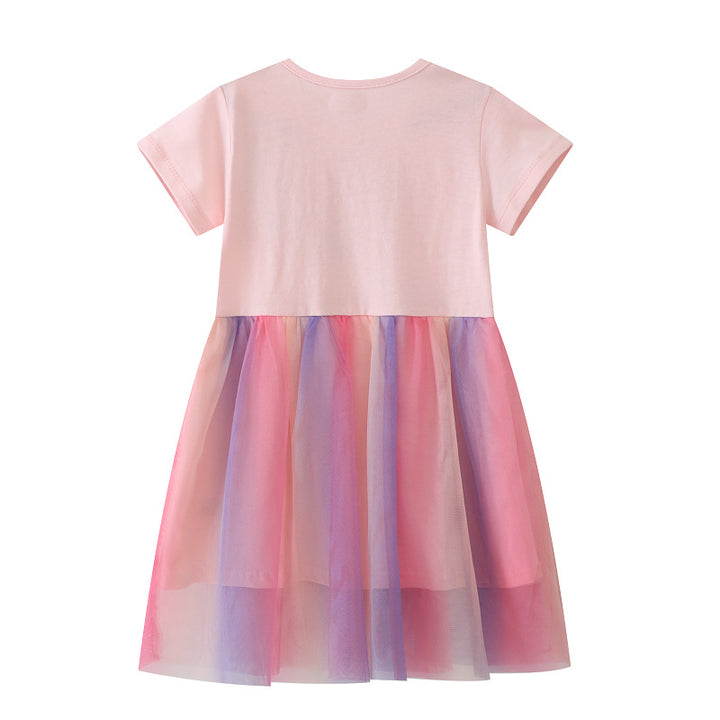 Mädchen Tüllkleid mit Ballerina-Motiv Drune