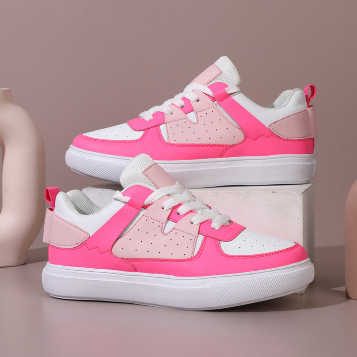 Herren Trendige Sneaker mit niedrigem Schaft, dicker Plateau-Sohle und synthetischem Leder Drune