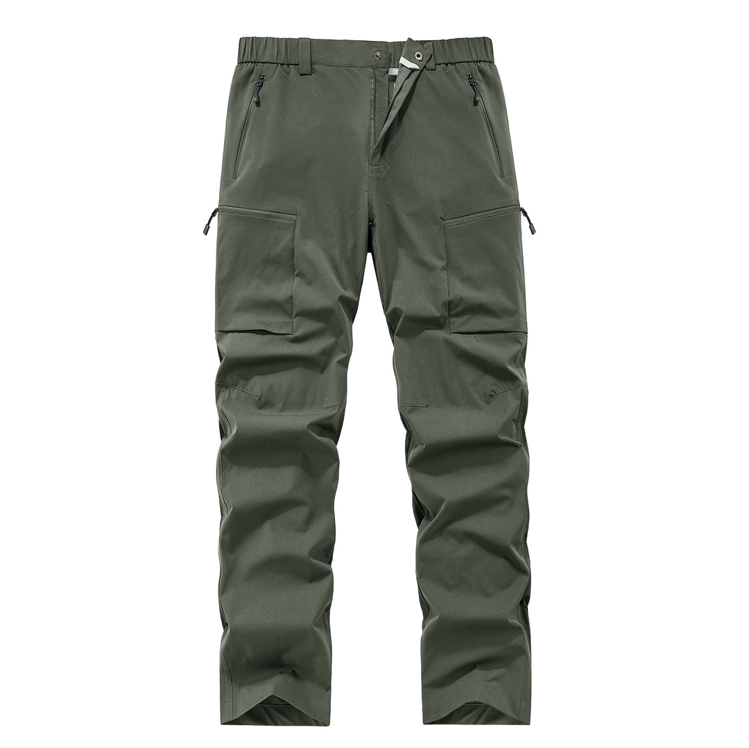 Herren Multifunktionale Cargo-Reisehose mit elastischem Bund, Reißverschlusstaschen und Knieverstärkung Drune