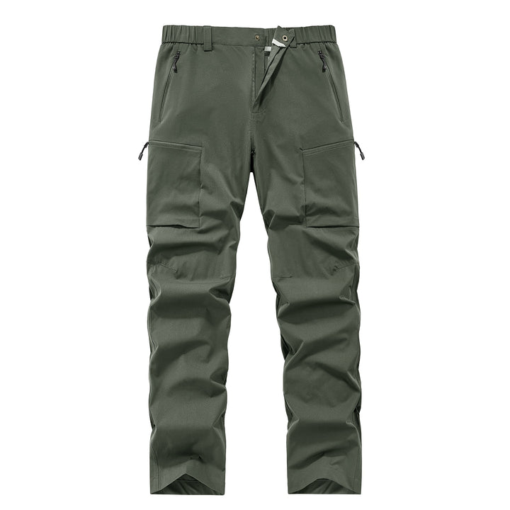 Herren Multifunktionale Cargo-Reisehose mit elastischem Bund, Reißverschlusstaschen und Knieverstärkung Drune