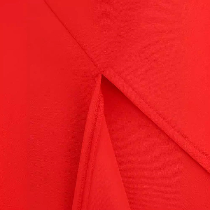 Damen Figurbetontes Kleid mit asymmetrischem Rüschen-Ausschnitt Drune