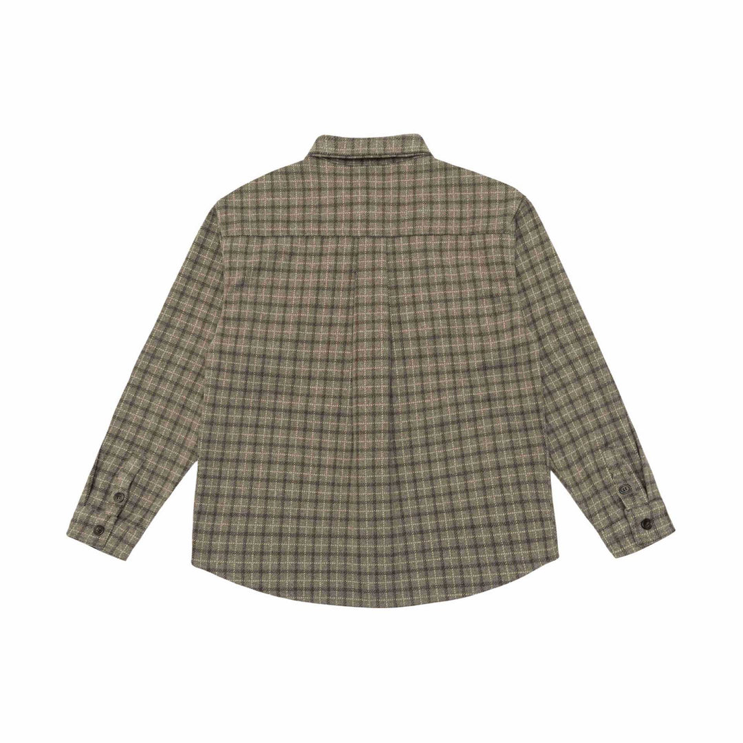 Unisex Kariertes Hemdjacke-Overshirt aus Wollmischung Drune