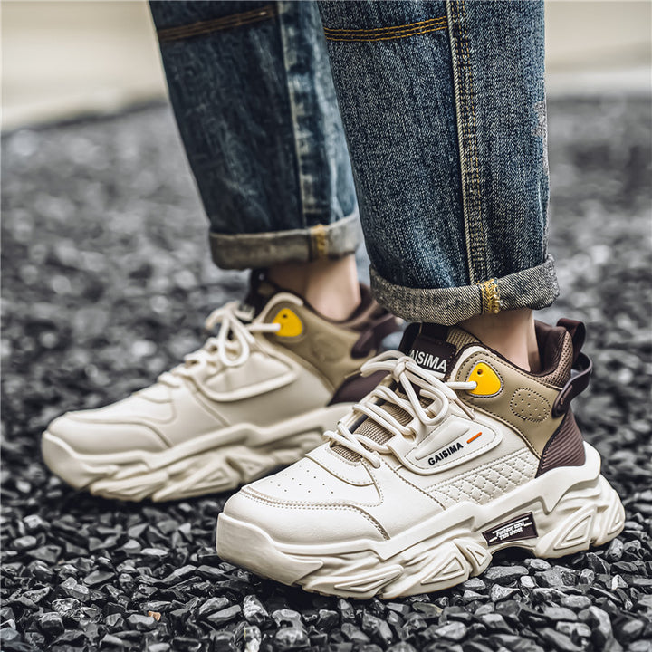 Unisex markante Chunky-Sneaker mit gesteppter Seitenpartie, Kunstleder-Overlays und profiliertem Offroad-Sohlenprofil Drune