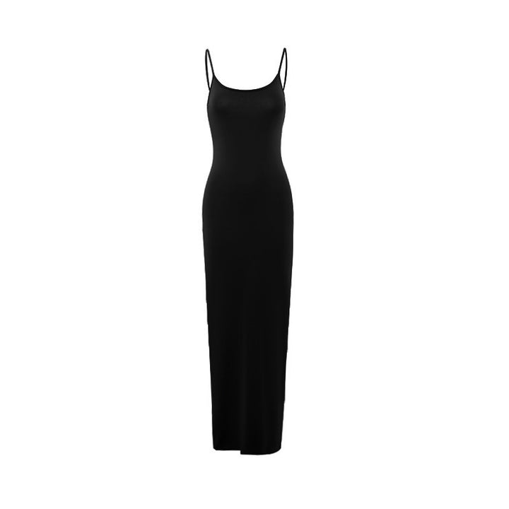 Damen Langkleid mit schmalem Schnitt und feinen Spaghettiträgern Drune