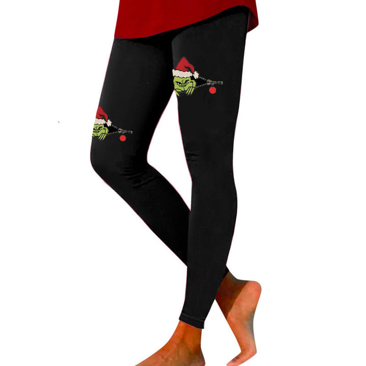 Damen Gemusterte Weihnachtsleggings Drune