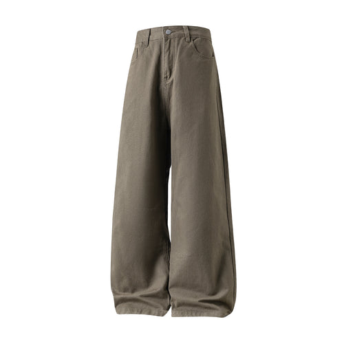 Damen Hochtaillierte Twill-Hose mit extra weitem Balloon-Schnitt Drune