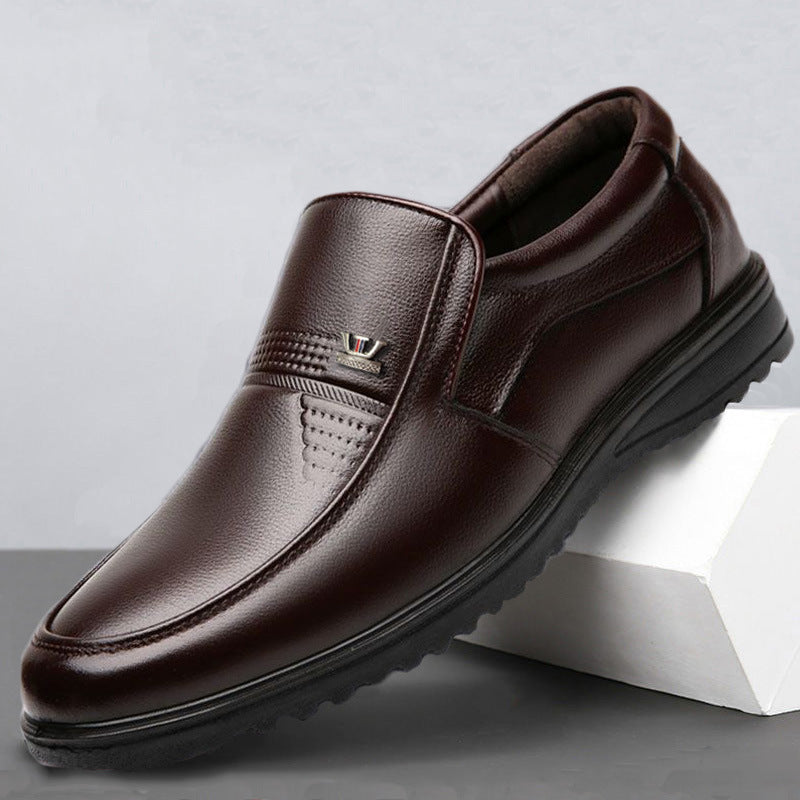 Herren Elegante und bequeme Slip-On Schuhe aus hochwertigem Leder mit rutschfester Sohle Drune