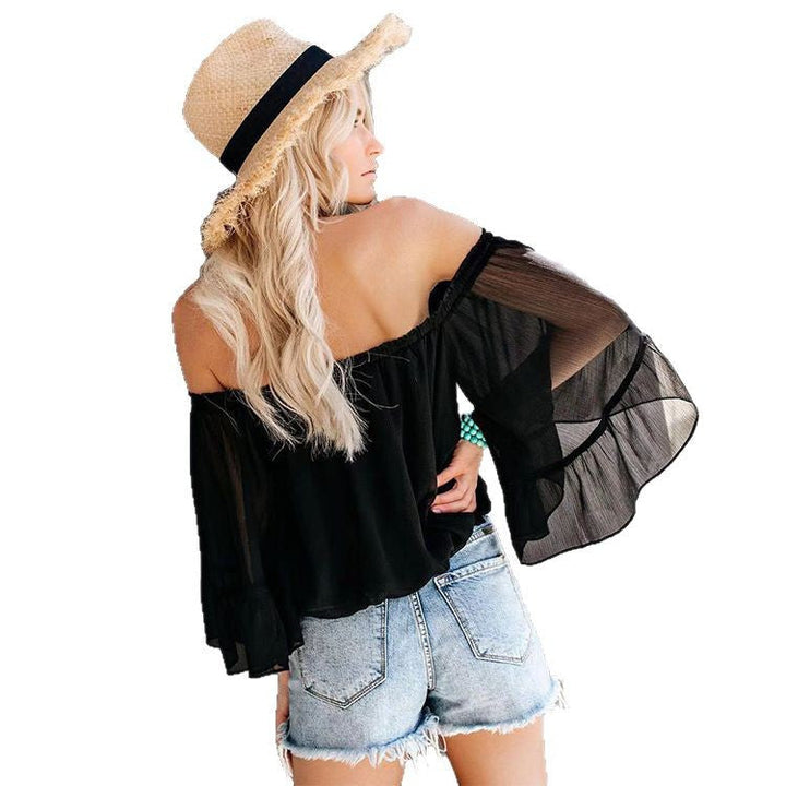 Damen Bluse mit weitem Ärmel und off-shoulder Design Drune