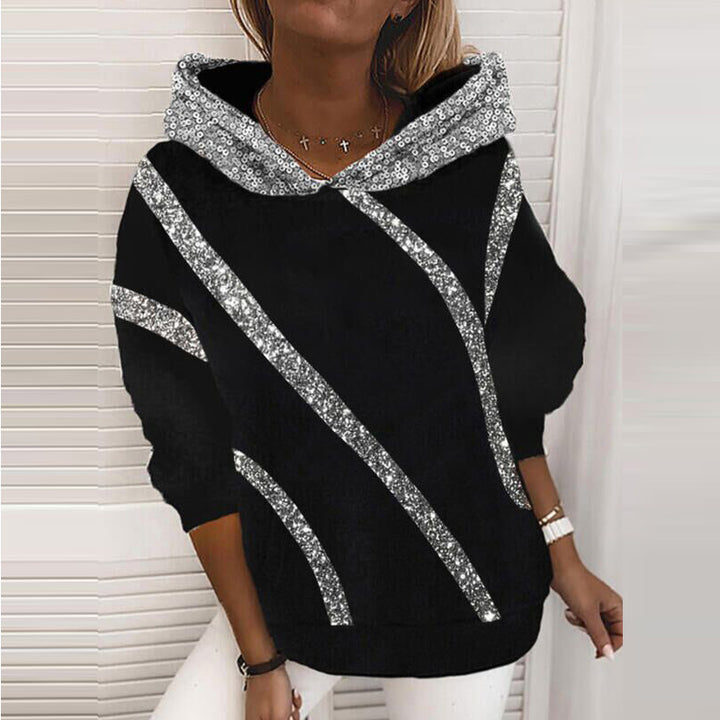 Damen Hoodie mit Glitzerakzenten und modernem Schnitt Drune