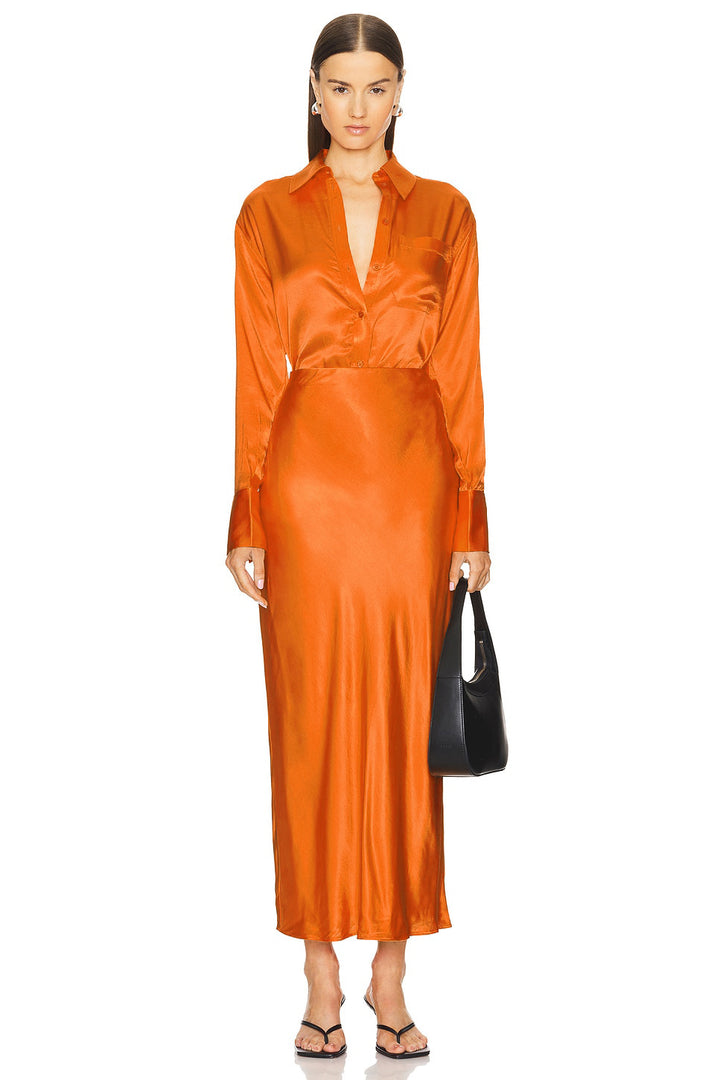 Damen Satinähnliches Abendkleid Drune
