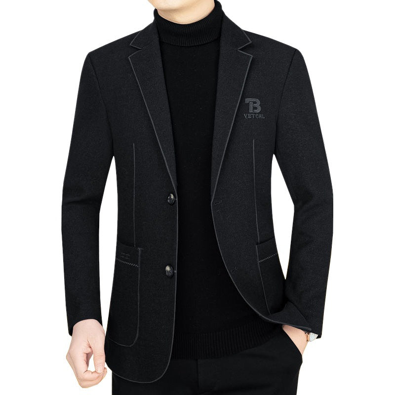 Herren Slim-Fit Sakko aus leichtem MischgewDrunee mit Struktur Drune
