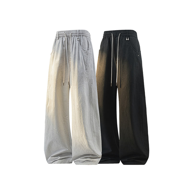 Damen Weite Baumwollmix-Hose im Baggy-Cut mit Tunnelzug und Oversized-Bein Drune