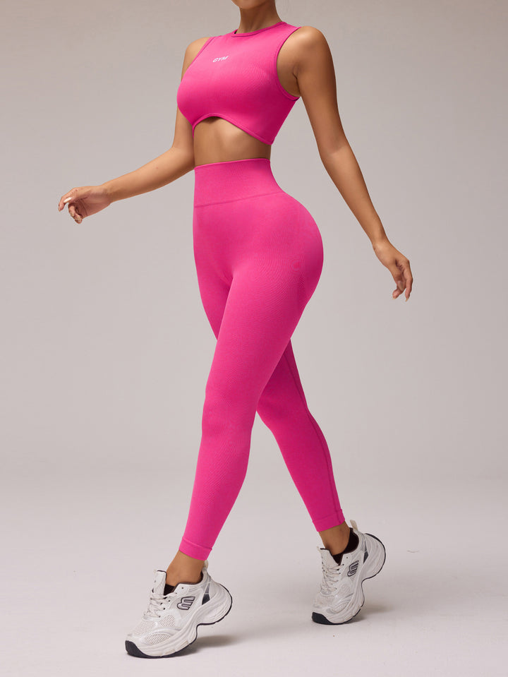 Damen Sportoberteil und Hochleistung Leggings Set Drune