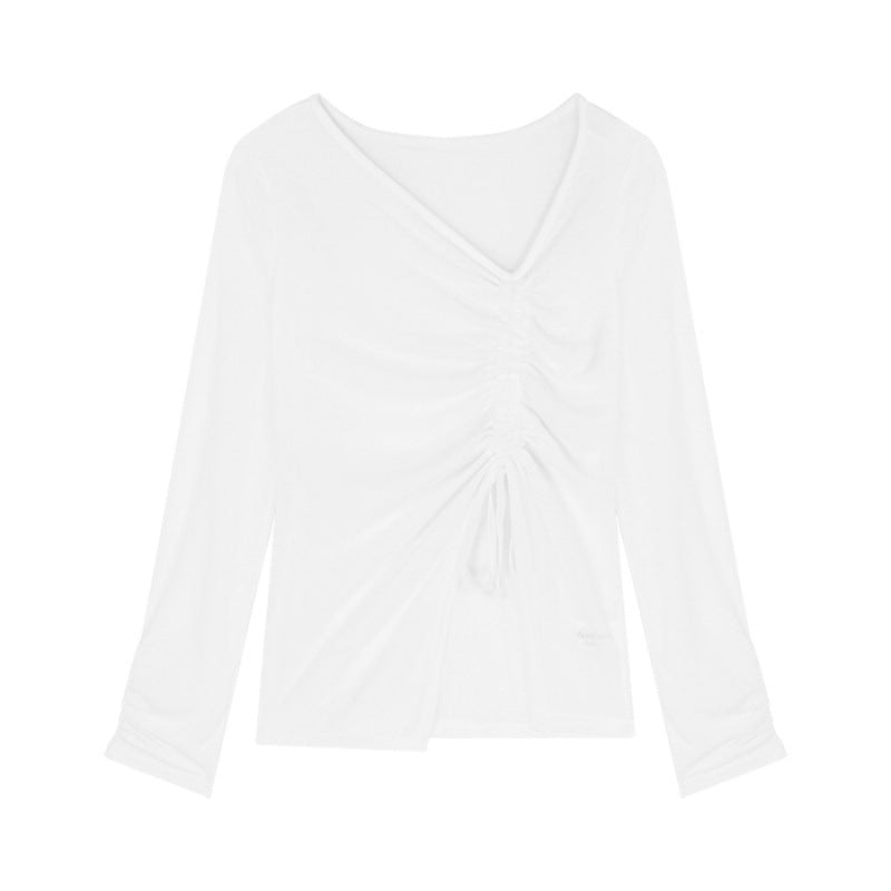 Damen Langarmshirt mit verspieltem Raffungseffekt Drune