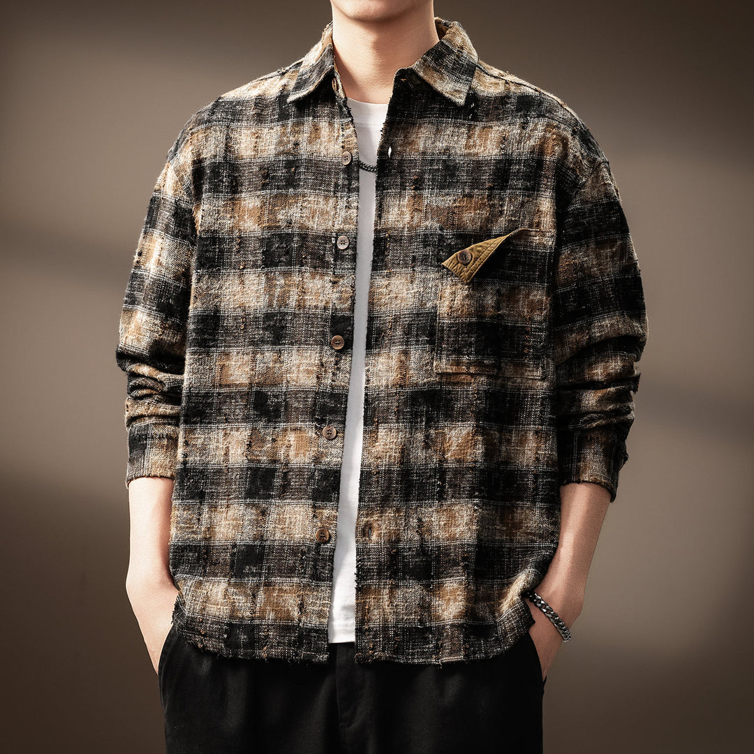 Herren Karierte Flanelljacke Drune